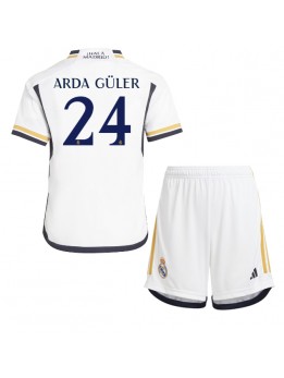 Real Madrid Arda Guler #24 Replika Hemmakläder Barn 2023-24 Kortärmad (+ byxor)